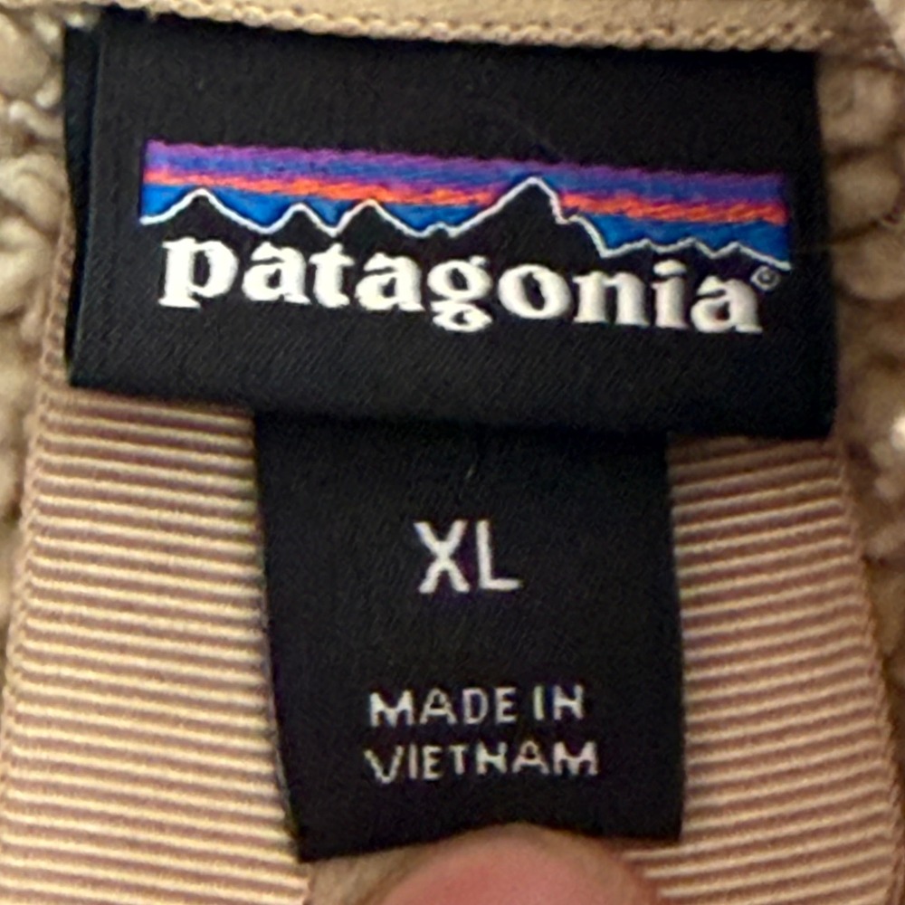 Patagonia Los Gatos 1/4 Zip Fleece Pullover Womens XL Taupe 25236 FA21 Sherpa - Picture 8 of 9